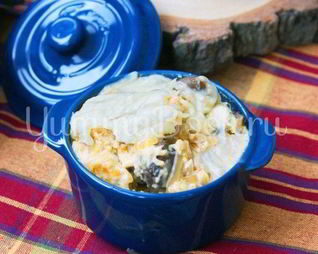 Жюльен с курицей и шампиньонами